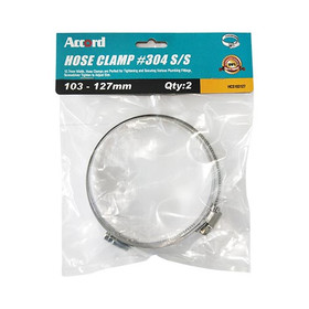 Akord Hose Clamp Stainless Steel 103-127mm - Pack of 2
