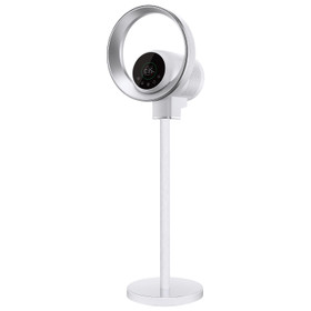 Smart Bladeless Fan with Humidity Sensor and Air Purifier - White