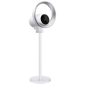 Smart Bladeless Fan with Humidity Sensor and Air Purifier - White