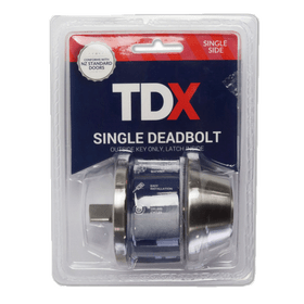 TDX Single Cylinder Deadbolt - Stainless Steel 