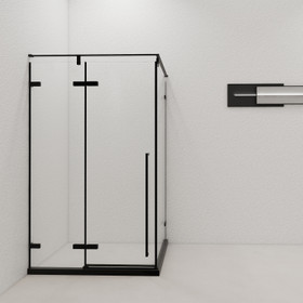 PERFECT TILE 1200mm Shower Rectangle "Klässich Omaha" Black (1185mm)