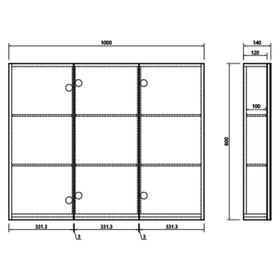 Soho Mirror Cabinet 1000mm - White Glossy