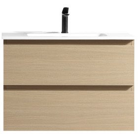 Soho Wall Vanity with Arc Top 800mm - Natural Oak