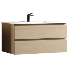 Soho Wall Vanity with Arc Top 1000mm - Natural Oak