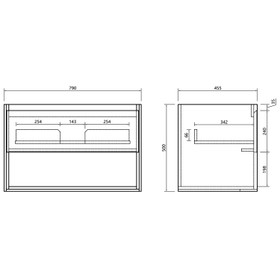 Fremont Wall Vanity with Arc Top 800mm - White Glossy