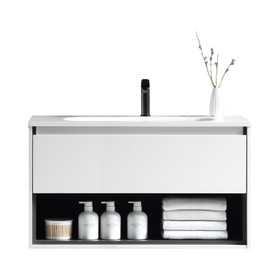 Fremont Wall Vanity with Arc Top 800mm - White Glossy Fremont Wall Vanity with Arc Top 800mm - White Glossy