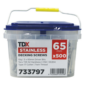 65mm Decking Screws Stainless Steel - 500 Pack