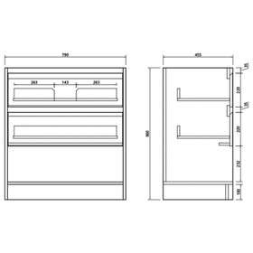 Fremont Floor Vanity with Arc Top 800mm - Natural Oak Fremont Floor Vanity with Arc Top 800mm - Natural Oak