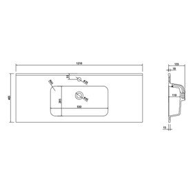 Fremont Floor Vanity with Arc Top 1200mm - Moonlight White