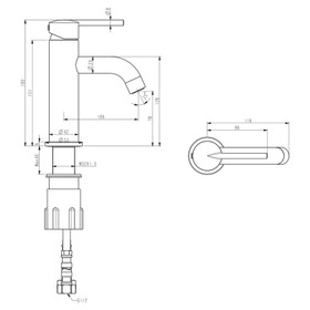 Klässich Linear II Basin Mixer Brushed Nickel - All Pressure