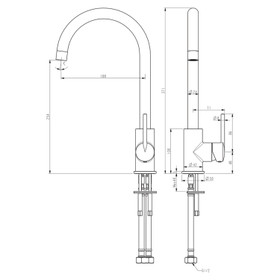 Klässich Linear II Sink Mixer - Chrome