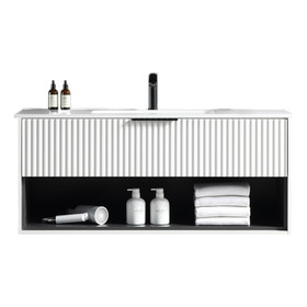 Fremont Wall Vanity with Arc Top 1200mm - Moonlight White