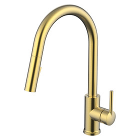 Klässich Linear II Pull-Out Sink Mixer - Brushed Brass