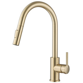 Klässich Linear II Pull-Out Sink Mixer - Brushed Brass