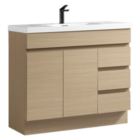 Klässich Soho Floor Vanity With Omega Top 1000mm - Natural Oak