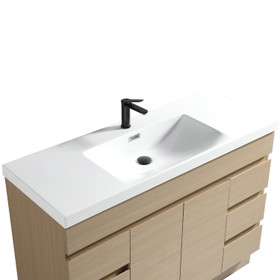 Klässich Soho Floor Vanity With Omega Top 1200mm - Natural Oak