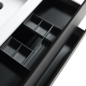 Klässich Zara Floor Vanity With Arc Top 1000mm - Black Woodgrain