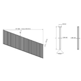 Gun Brad Angle 32mm - 2000 Pack