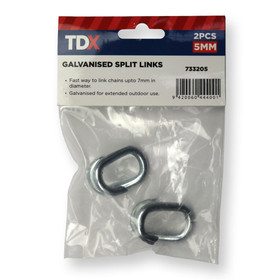 Galvanised Chain Split Links 5mm - 2PCS