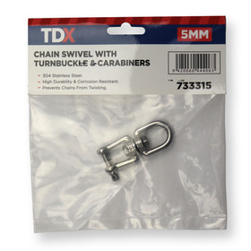 Chain Swivel with Turnbuckle & Carabiners 5mm