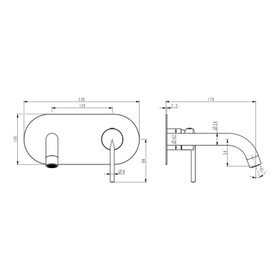 Klässich Linear II Concealed Basin Mixer - Brushed Nickel