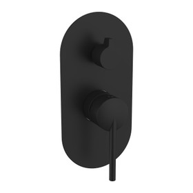 Klässich Linear II Shower Mixer with Diverter - Matte Black