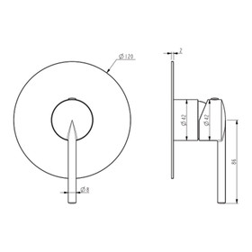 Klässich Linear II Shower Mixer - Brushed Nickel