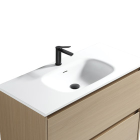 Fremont Floor Vanity with Curve Top 1000mm - Natural Oak