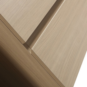 Soho Wall Vanity with Curve Top 800mm - Natural Oak Soho Wall Vanity with Curve Top 800mm - Natural Oak