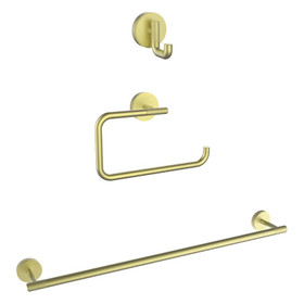 Cotta Bathroom Accessories Set - Brushed Brass