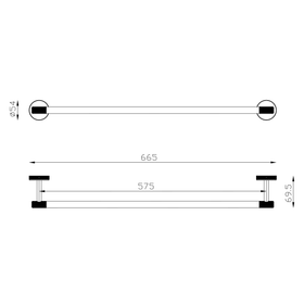 Cotta Towel Rail - Chrome 