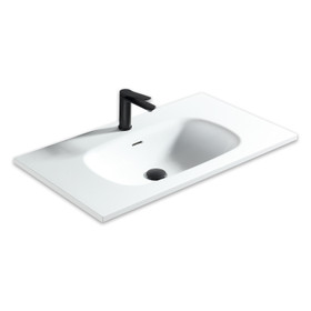 NOVO Wall Vanity with Curve Top 600mm - Natural Oak NOVO Wall Vanity with Curve Top 600mm - Natural Oak