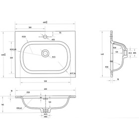 NOVO Wall Vanity with Curve Top 600mm - Natural Oak NOVO Wall Vanity with Curve Top 600mm - Natural Oak