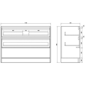 Fremont Floor Vanity with Arc Top 1200mm - Natural Oak Fremont Floor Vanity with Arc Top 1200mm - Natural Oak