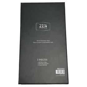 Zen Living - 3 Piece Serving Set Black Stainless Steel