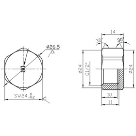 Brass Cap - 15mm Brass Cap - 15mm