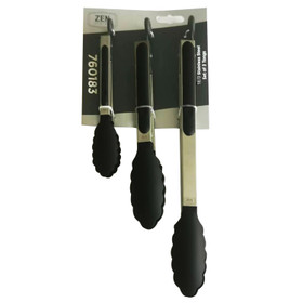 Serving Tongs with Silicone Head - 3pcs