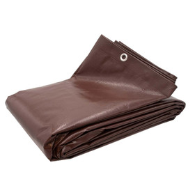 4.9m x 6.1m - 185g Tarpaulin - Brown 4.9m x 6.1m - 185g Tarpaulin - Brown