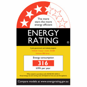 Vogue 710mm Upright Fridge or Freezer 431L Black Stainless Steel 5 Star