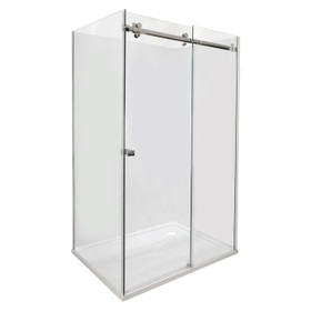 1200mm x 900mm Frameless Rectangle Right Hand Shower - Chrome