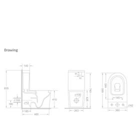 Luxury 1200mm Bathroom Combo - Black 