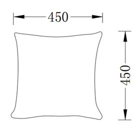 Seville Square Cushion Light Grey 