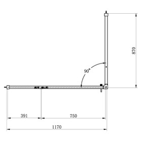 Alpha 1200mm Gunmetal Shower Door Kit Only with Black Tinted Glass - LHS Alpha 1200mm Gunmetal Shower Door Kit Only with Black Tinted Glass - LHS