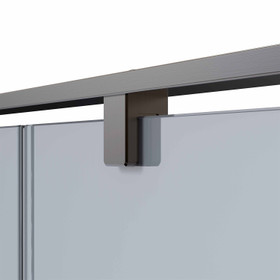 Alpha 900mm Gunmetal Shower Door Kit Only with Black Tinted Glass - Square 