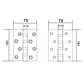 Door Hinge Gunmetal - Pack of 2 Door Hinge Gunmetal - Pack of 2