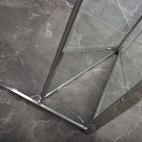Oregon 1200mm Chrome Shower with Corner Waste - Rectangle