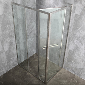 Oregon 1200mm Chrome Shower with Corner Waste - Rectangle