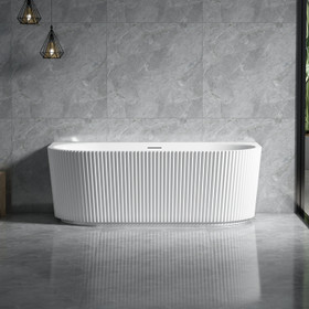 Naples Freestanding Bathtub 1700mm - White
