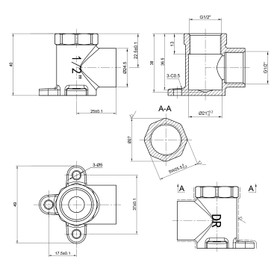 Brass Wingback F/F Elbow - 15mm