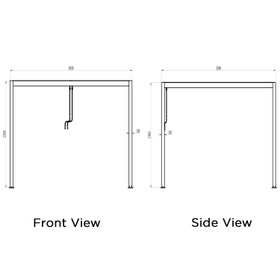 Louvre Roof Pergola 4m x 4m Aluminium Freestanding - White